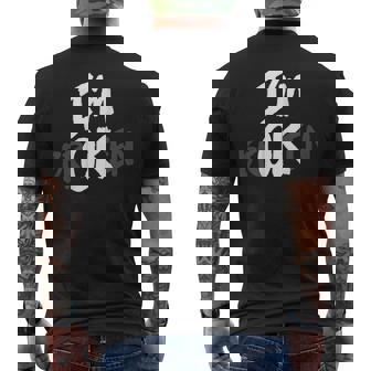 I'm Broken OK Hidden Message Mental Health Depression Back Men's Back Print T-Shirt | Mazezy