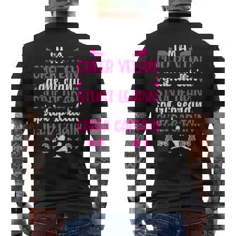 I'm A Cheer Captain Cheerleading Captain Cheerleader Captain Men's Back Print T-Shirt | Mazezy