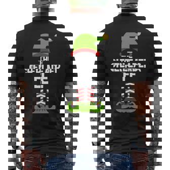 I'm The Cheerleader Elf Christmas Xmas Cheerleading Men's Back Print T-Shirt | Mazezy