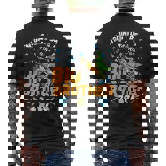 I'm Going To Be Big Brother 2026 Dinosaur Truck Kids Toddler Men's Back Print T-Shirt | Mazezy