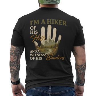 I'm A Hiker Of His Hills And A Witness Of His Wonders Men's T-shirt Back Print - Thegiftio