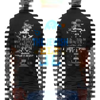 I'm Jewish-Elf Family Hanukkah Chanukah Christmas Family Men's Back Print T-Shirt | Mazezy