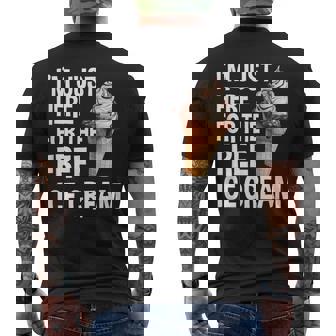 I'm Just Here For The Free Ice Cream Cruise 2025 Men's T-shirt Back Print - Thegiftio