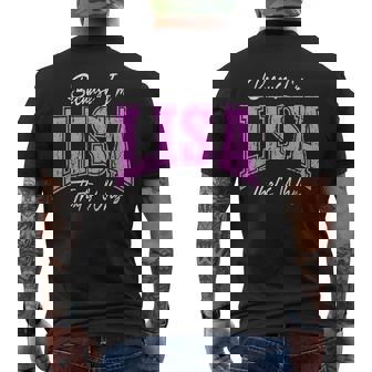 Because I'm Lisa That's Why Name Men's T-shirt Back Print - Monsterry