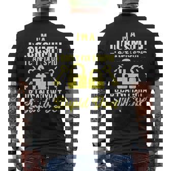 I'm A Locksmith I Can't Fix Stupid Locksmithing Lock Picker Men's Back Print T-Shirt | Mazezy