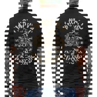 I'm Not Old I'm Old School Biker Retro Vibe Motorcycle Men's Back Print T-Shirt | Mazezy