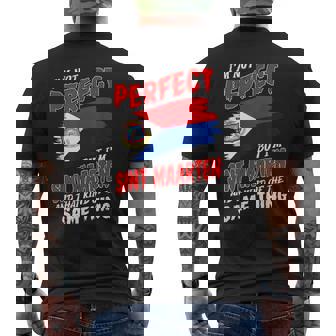 I'm Not Perfect But I'm Sint Maarten Flag Sint Maarten Men's Back Print T-Shirt | Mazezy
