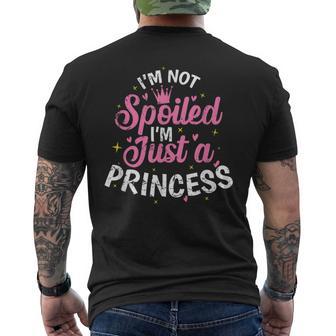 I'm Not Spoiled I'm Just A Princess Men's T-shirt Back Print - Monsterry