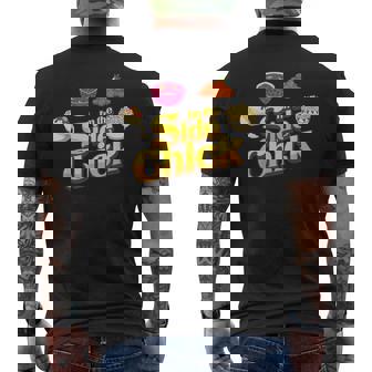 I'm The Side Chick Thanksgiving Dinner Sides Turkey Trot Men's Back Print T-Shirt | Mazezy