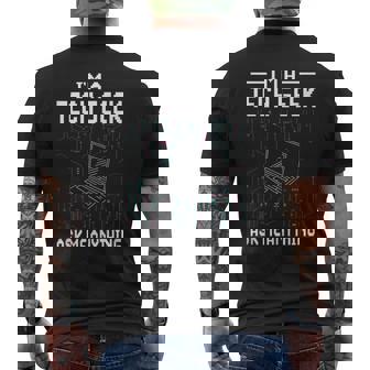 I'm A Tech Geek Computer Nerd System Administrator Tank Top Men's Back Print T-Shirt | Mazezy