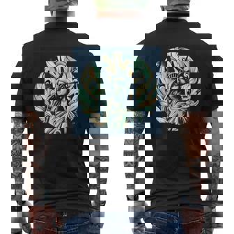 Impressionist Lady Liberty Men's Back Print T-Shirt | Mazezy