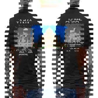 India Shirt Taj Mahal Mausoleum Tourist Travel T-Shirt Men's Back Print T-Shirt | Mazezy