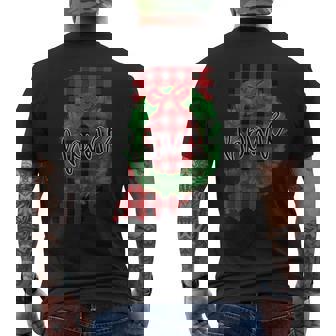 Indiana Buffalo Plaid Christmas Home Wreath Retro Men's Back Print T-Shirt | Mazezy