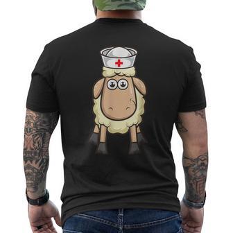 Infermiera Di Pecore Adorabile Medicoeterinario T-shirt da uomo con stampa posteriore - Novitaregali