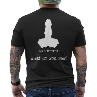 Inkblot Psychology Dude Bro Gay Sarcasm Joke Humor Men's T-shirt Back Print - Monsterry