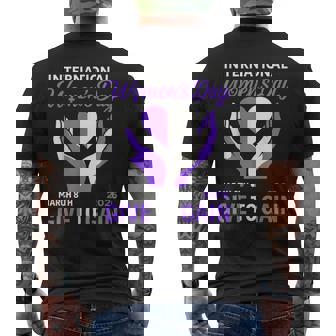 International Women's Day 2026 Iwd Give To Gain 8Th March Men's T-shirt Back Print | Seseable UK