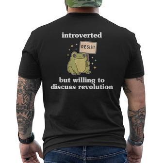 Introverted But Willing To Discuss Revolution Men's T-shirt Back Print - Thegiftio UK