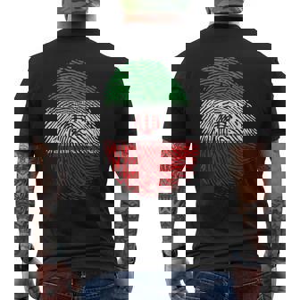 Iran It's In My DNA Iran Fingerprint Men's Back Print T-Shirt | Mazezy