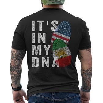 Iran Lion Sun FlagIran FlagUsa FlagIt's In My Dna Men's T-shirt Back Print | Mazezy