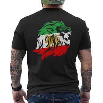 Iran Lion Sun FlagIranPersianShir O Khorshid Men's T-shirt Back Print - Thegiftio UK