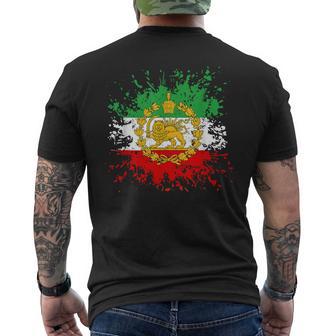 Iran Lion Sun FlagIranPersianShir O Khorshid Men's T-shirt Back Print - Thegiftio UK