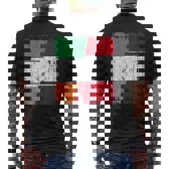 Ireland Peru Half Flag Irish Peruvian Heritage Jersey Men's Back Print T-Shirt | Mazezy