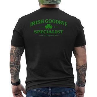 Irish Goodbye Specialist St Patrick’S Day Men Men's T-shirt Back Print - Thegiftio UK