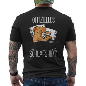 Irish Terrier Kuscheltier Offizielleschlaf Hund T-Shirt mit Rückendruck - Geschenkecke