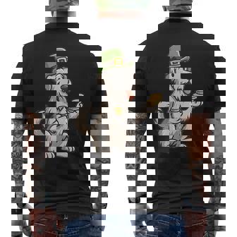 Irish Wolfhound Leprechaun Ireland Dog Mom Dad Tank Top Men's Back Print T-Shirt | Mazezy