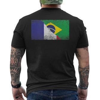Irreverent Drapeaux France & Brésil Adulte Noir Motifintage Drapeaux France & Brésil T-shirt imprimé au dos - Cadeauxyz