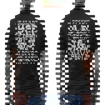 Israel If At First You Don't Succeed Try Doing What Men's Back Print T-Shirt | Mazezy