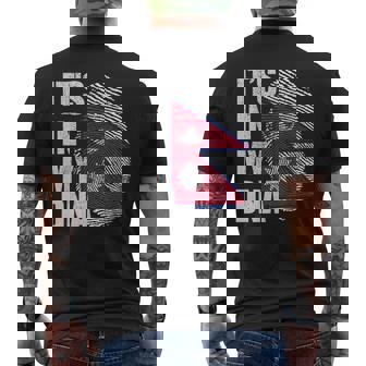 It's In My Dna ネパール ネパール国旗 指紋 メンズTシャツ バックプリント - Kawaiitshirt