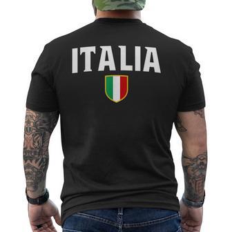 Italia Italien Patriotische Flagge Emblem Wappen T-Shirt mit Rückendruck - Geschenkecke