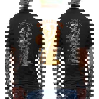 Italian Thanksgiving Gobblegool Italy Capicola Pisa Tower Men's Back Print T-Shirt | Mazezy