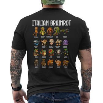 Italienische Brainrot Lustige Memes T-Shirt mit Rückendruck - Geschenkecke