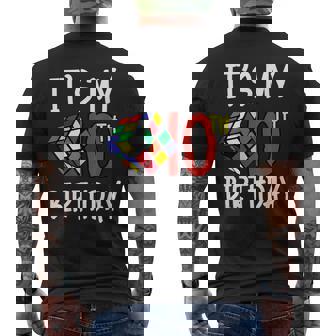 It's My 10th Birthday Years Old Rubixk Cube Speed Cubing Kid Men's Back Print T-Shirt | Mazezy