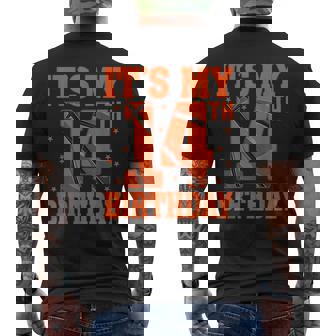 It's My 14th Birthday Basketball Player 14 Years Old Men's Back Print T-Shirt | Mazezy