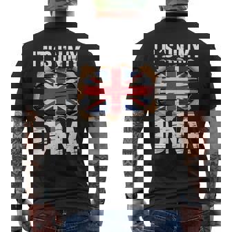 It’s In My DNA British Roots UK Flag Heritage United Kingdom Men's Back Print T-Shirt | Mazezy