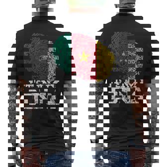 It's In My DNA Cameroonian African Cool Cameroon Flag Men's Back Print T-Shirt | Mazezy