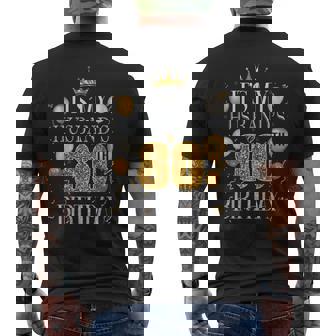 It's My Husband's 80Th Birthday Happy Birthday 80 Years Old Men's T-shirt Back Print | Seseable UK