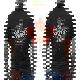 It's Maple Time Tapping Sugaring National Maple Syrup Day Men's Back Print T-Shirt | Mazezy