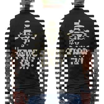 It’s Rowing Day Crew Team Boat Water Sport Regatta Cox Rower Men's Back Print T-Shirt | Mazezy