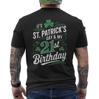 It's Saint Patrick's Day My 21St Birthday Happy 21 Years Old Men's T-shirt Back Print | Mazezy