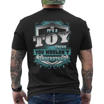 It's A Toy Thing You Wouldn't Understand Family Name Men's T-shirt Back Print - Monsterry