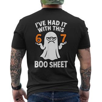 I've Had It With This Boo Sheet 6 7 Men's T-shirt Back Print - Thegiftio