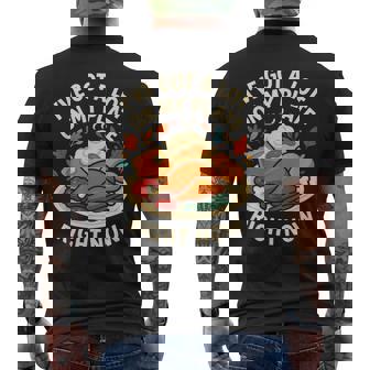 I'Ve Got a Lot On My Plate Right Now Turkey Day Dinner Joke Men's Back Print T-Shirt | Mazezy