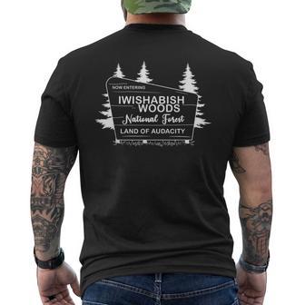 Iwishabish Woods National Forest Land Of Audacity Men's T-shirt Back Print - Seseable