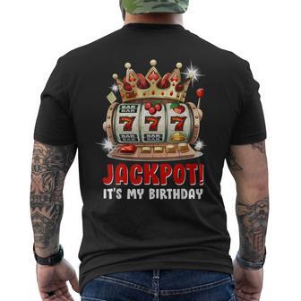 Jackpot It's My Birthday Women's Slot Machines Birthday Men's T-shirt Back Print - Thegiftio UK