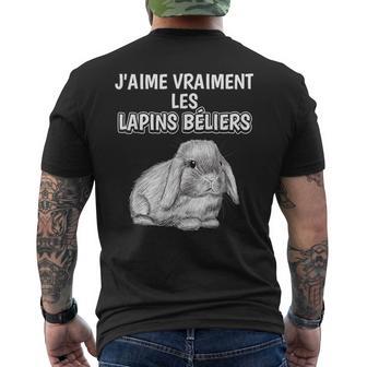 J'aimeraiment Les Lapins Béliers Accessoires Lapin Bélier T-shirt imprimé au dos - Cadeauxyz