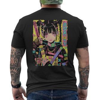 Japan Streetwear Cyberpunk Y2k Hip Hop Techwear Manga Anime Men's T-shirt Back Print - Monsterry